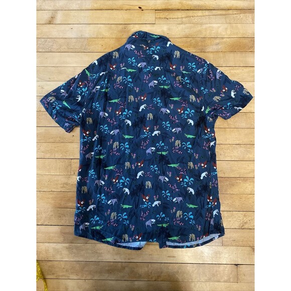 Balls Beachware Mens Button Up Hawaiian Shirt Large Animals With Sunglasses - Picture 9 of 12